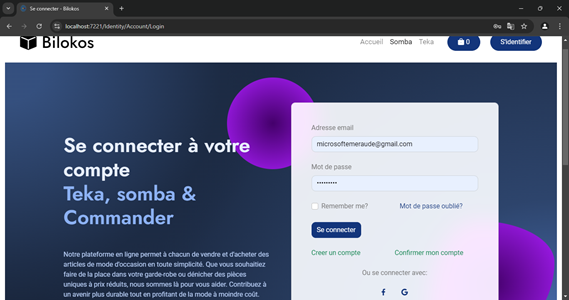 Se connecter ou créer un compte